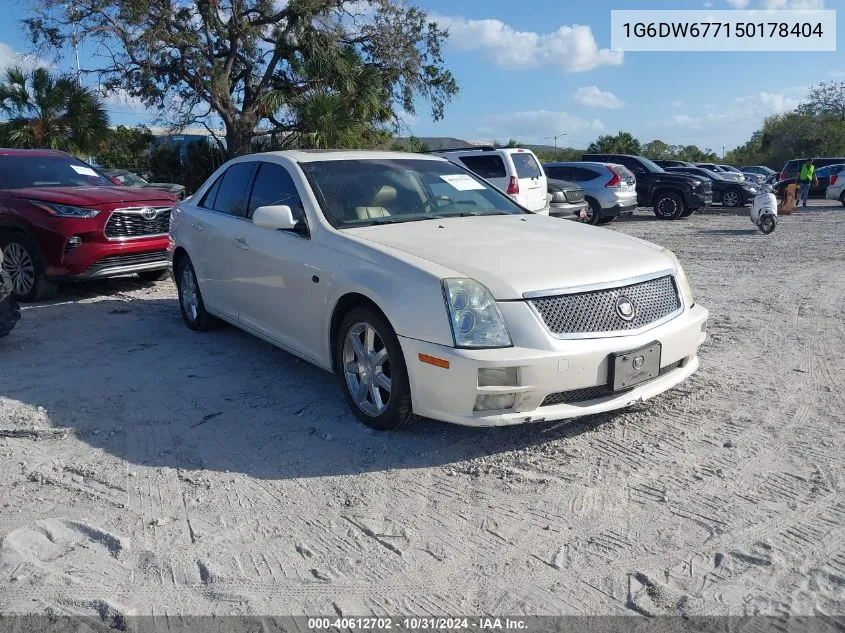 2005 Cadillac Sts V6 VIN: 1G6DW677150178404 Lot: 40612702