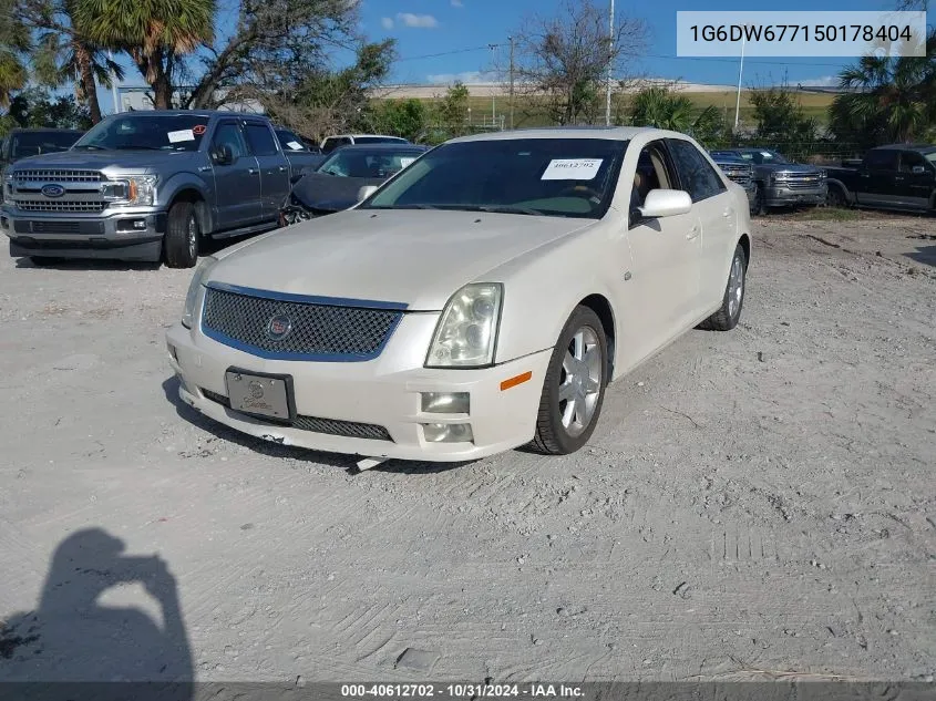 2005 Cadillac Sts V6 VIN: 1G6DW677150178404 Lot: 40612702