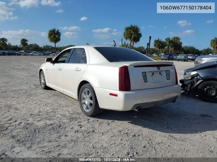 2005 Cadillac Sts V6 VIN: 1G6DW677150178404 Lot: 40612702