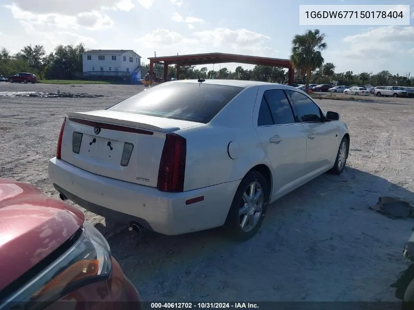 2005 Cadillac Sts V6 VIN: 1G6DW677150178404 Lot: 40612702