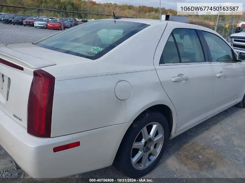 2005 Cadillac Sts V6 VIN: 1G6DW677450163587 Lot: 40756909