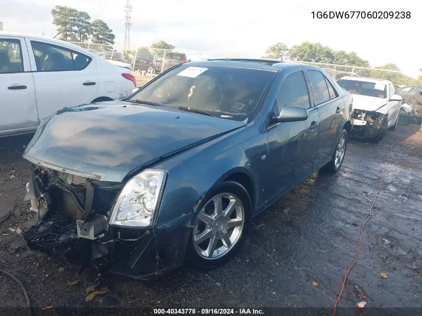 2006 Cadillac Sts V6 VIN: 1G6DW677060209238 Lot: 40343778