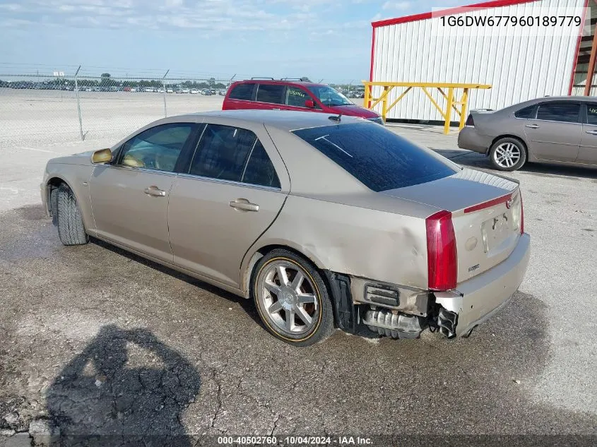 2006 Cadillac Sts V6 VIN: 1G6DW677960189779 Lot: 40502760