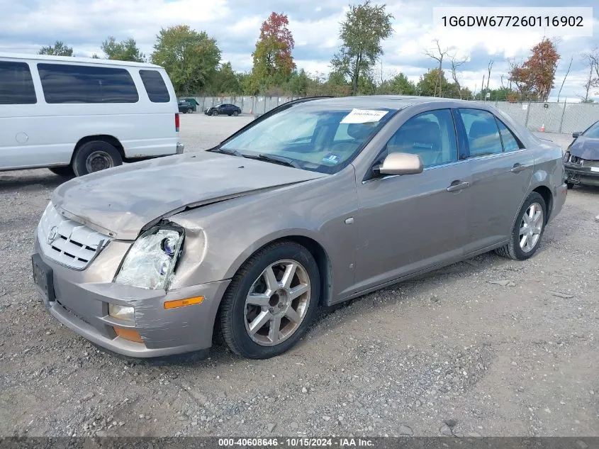 2006 Cadillac Sts V6 VIN: 1G6DW677260116902 Lot: 40608646