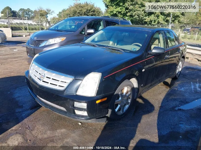 2006 Cadillac Sts V6 VIN: 1G6DW677560220316 Lot: 40611496