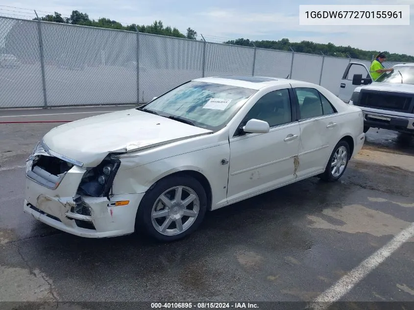 2007 Cadillac Sts V6 VIN: 1G6DW677270155961 Lot: 40106895