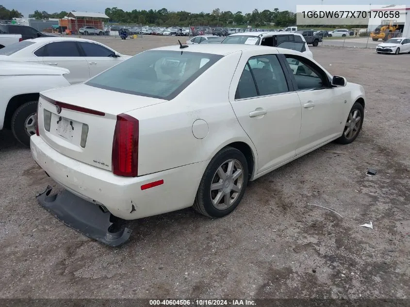 2007 Cadillac Sts V6 VIN: 1G6DW677X70170658 Lot: 40604506