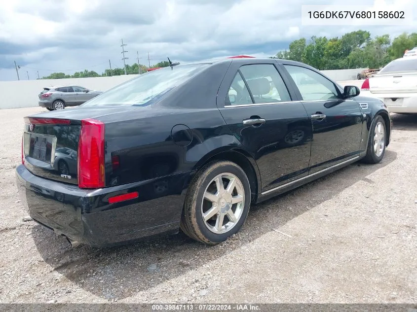 1G6DK67V680158602 2008 Cadillac Sts V6