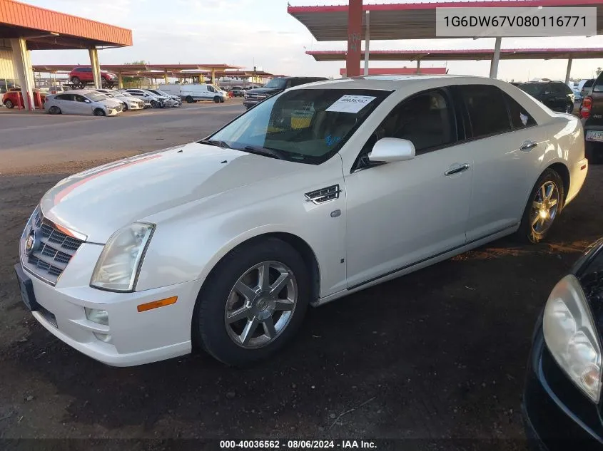 1G6DW67V080116771 2008 Cadillac Sts V6