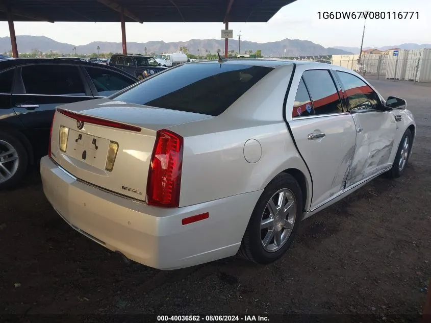 1G6DW67V080116771 2008 Cadillac Sts V6