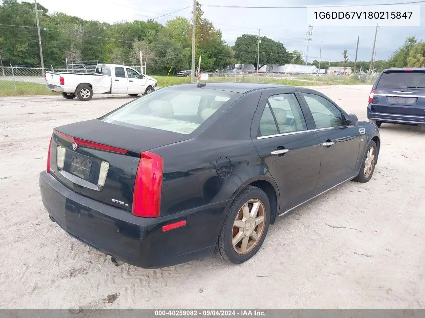 2008 Cadillac Sts V6 VIN: 1G6DD67V180215847 Lot: 40259082