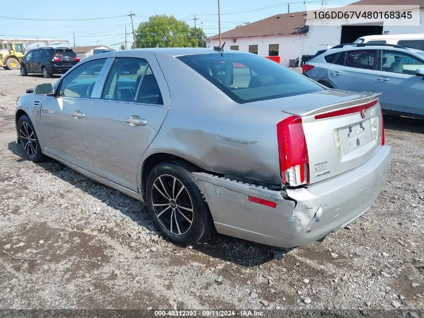 2008 Cadillac Sts V6 VIN: 1G6DD67V480168345 Lot: 40312393