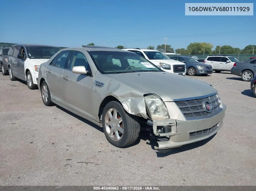 2008 Cadillac Sts V6 VIN: 1G6DW67V680111929 Lot: 40345662