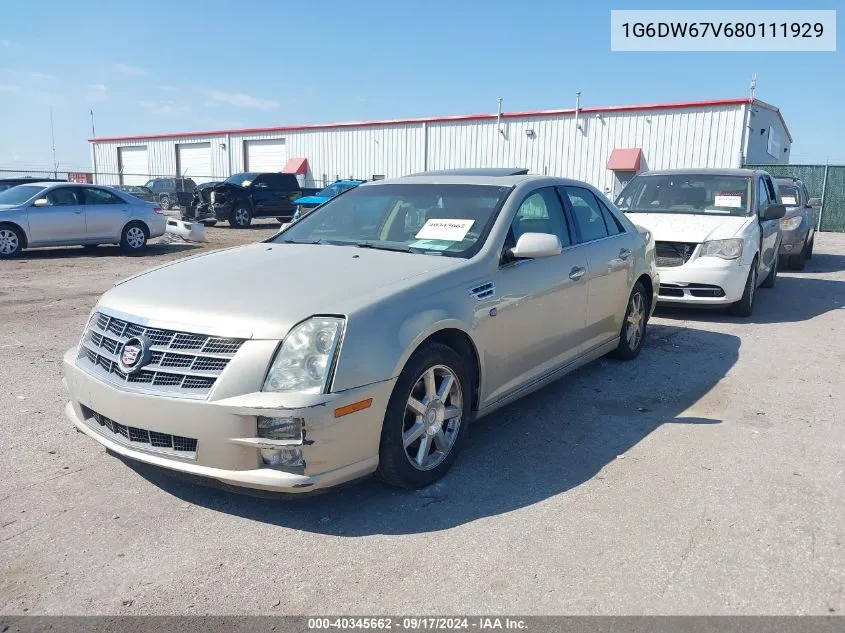 1G6DW67V680111929 2008 Cadillac Sts V6