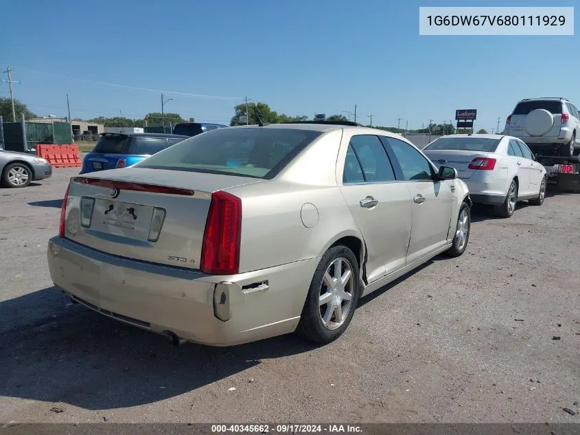 2008 Cadillac Sts V6 VIN: 1G6DW67V680111929 Lot: 40345662