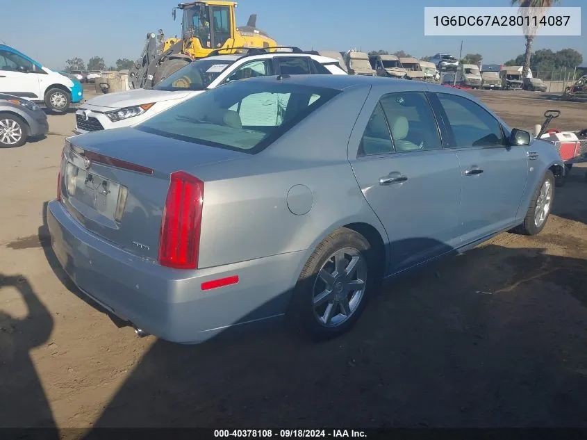 2008 Cadillac Sts V8 VIN: 1G6DC67A280114087 Lot: 40378108