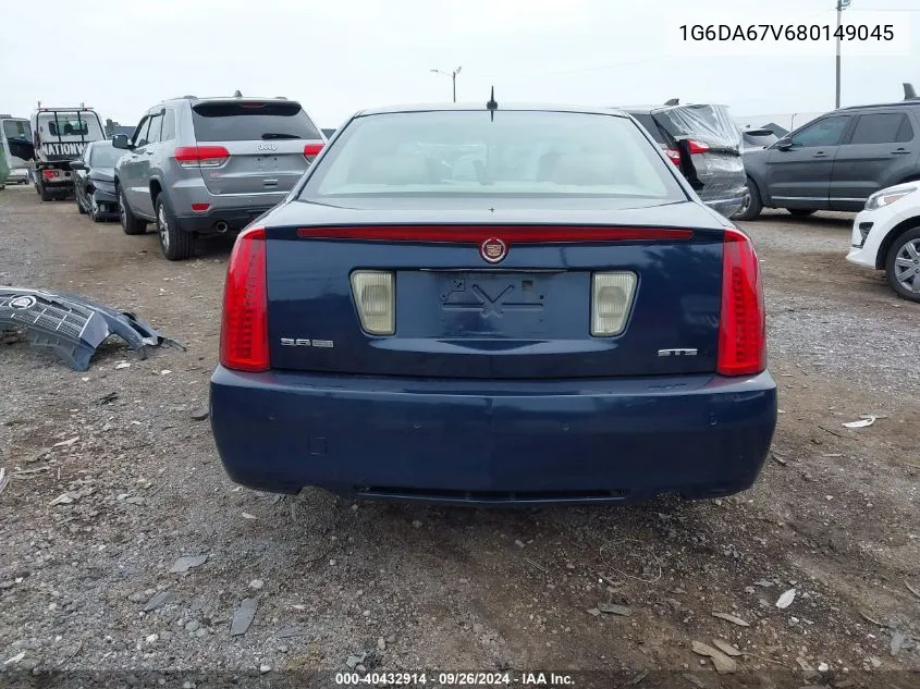 2008 Cadillac Sts V6 VIN: 1G6DA67V680149045 Lot: 40432914