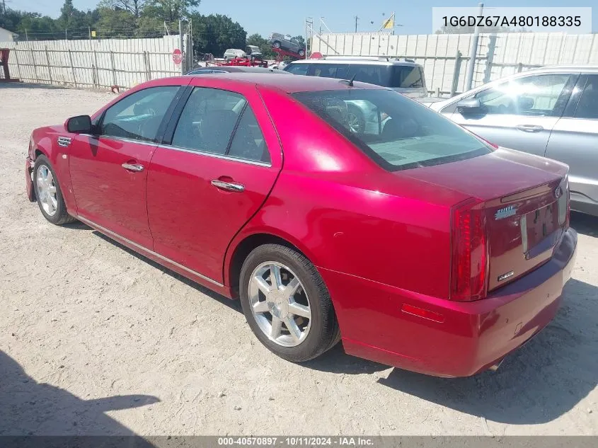 2008 Cadillac Sts V8 VIN: 1G6DZ67A480188335 Lot: 40570897