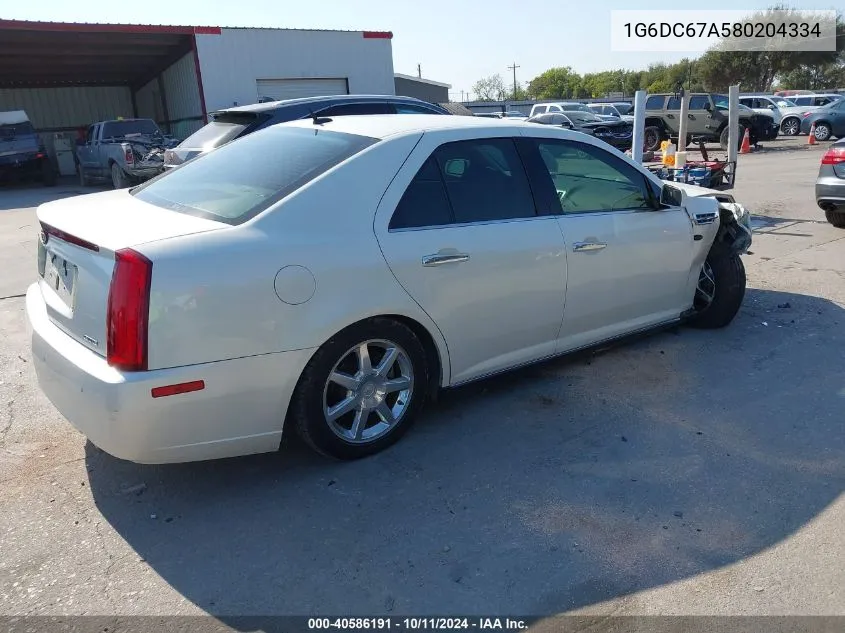 1G6DC67A580204334 2008 Cadillac Sts V8