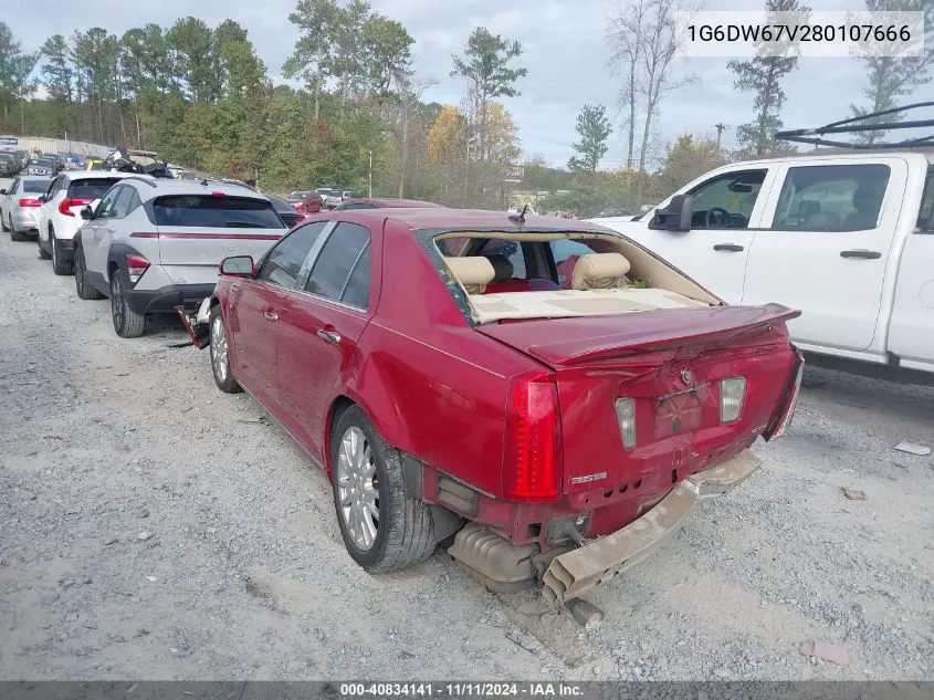 2008 Cadillac Sts V6 VIN: 1G6DW67V280107666 Lot: 40834141