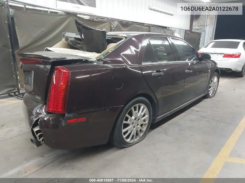 2010 Cadillac Sts Performance VIN: 1G6DU6EA2A0122678 Lot: 40815997