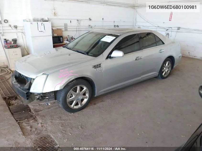 2011 Cadillac Sts Luxury VIN: 1G6DW6ED6B0100981 Lot: 40764116