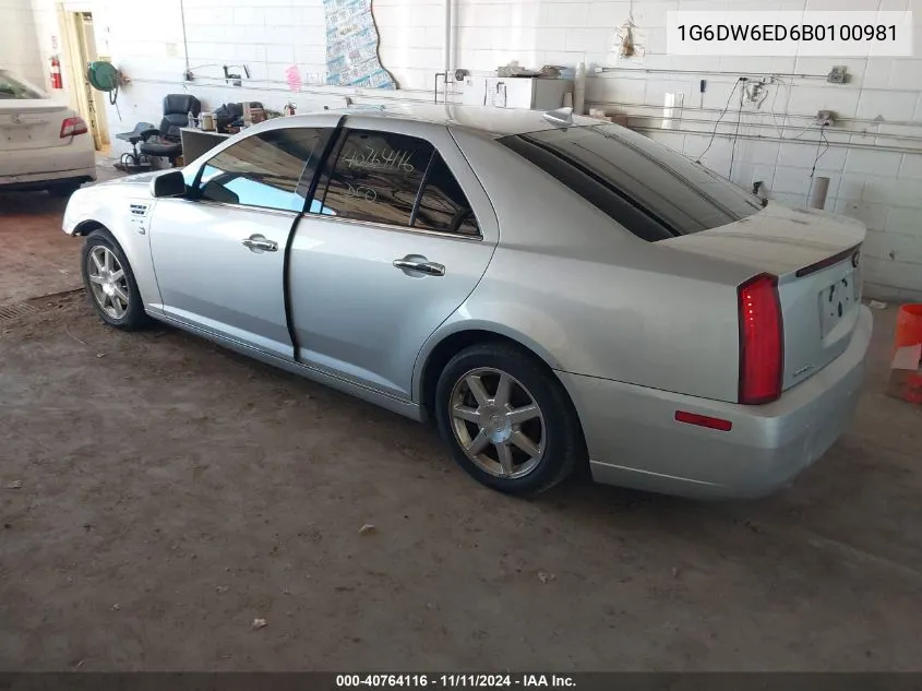 2011 Cadillac Sts Luxury VIN: 1G6DW6ED6B0100981 Lot: 40764116