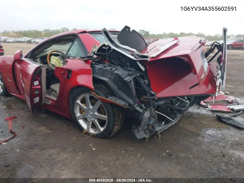 2005 Cadillac Xlr Standard VIN: 1G6YV34A355602591 Lot: 40392828