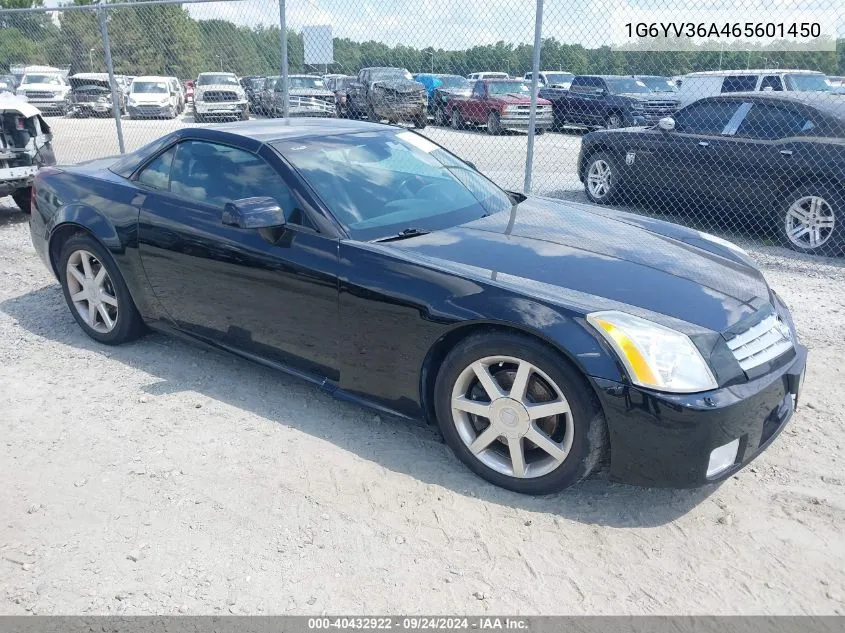 2006 Cadillac Xlr Standard VIN: 1G6YV36A465601450 Lot: 40432922