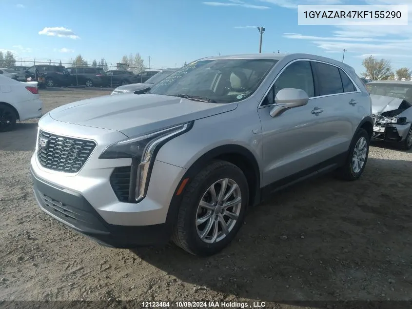 2019 Cadillac Xt4 VIN: 1GYAZAR47KF155290 Lot: 12123484