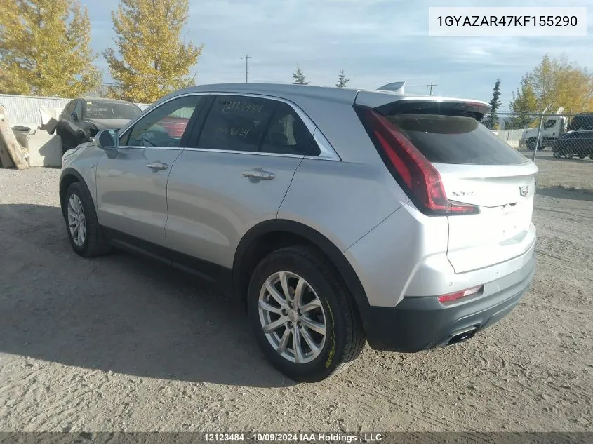 2019 Cadillac Xt4 VIN: 1GYAZAR47KF155290 Lot: 12123484