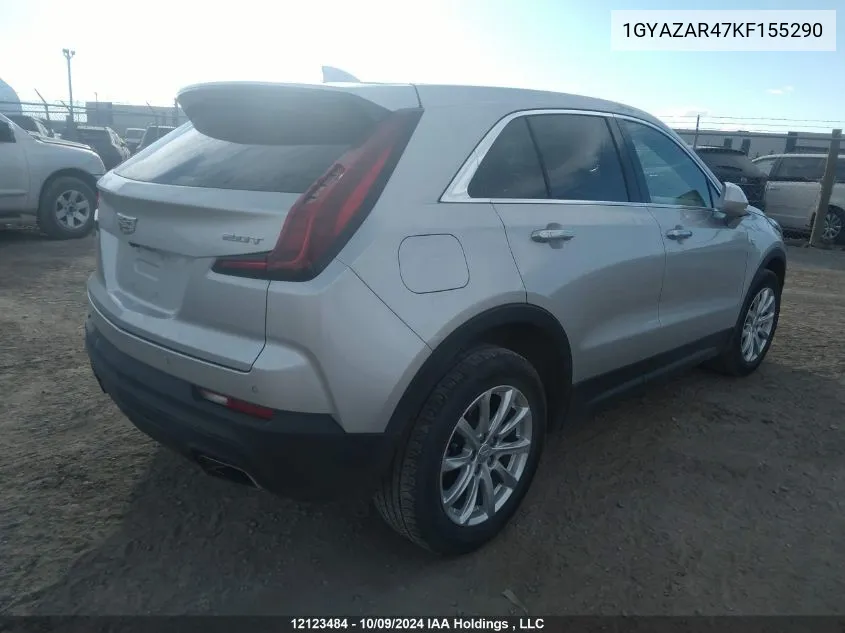 2019 Cadillac Xt4 VIN: 1GYAZAR47KF155290 Lot: 12123484