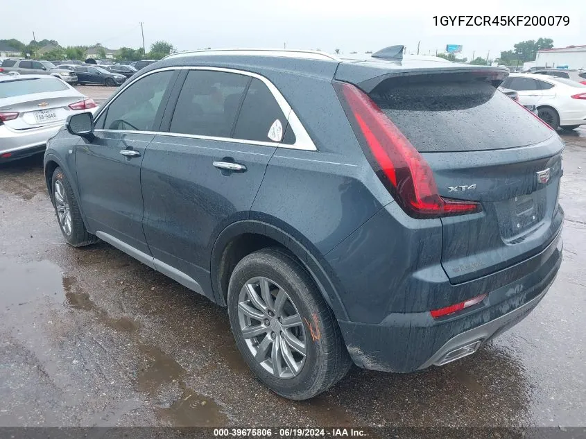 1GYFZCR45KF200079 2019 Cadillac Xt4 Premium Luxury