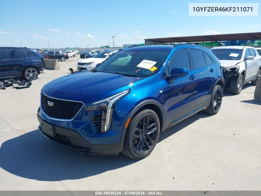 2019 Cadillac Xt4 Sport VIN: 1GYFZER46KF211071 Lot: 39830224