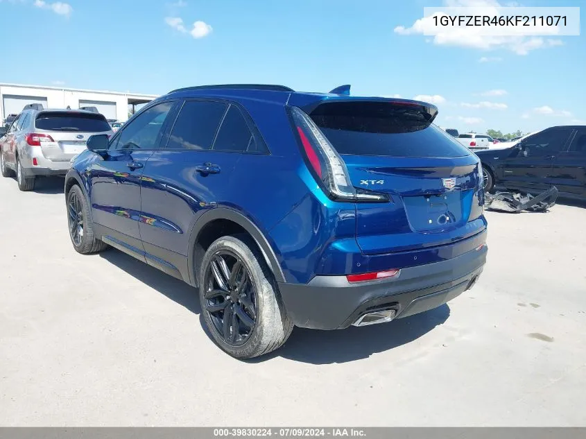 2019 Cadillac Xt4 Sport VIN: 1GYFZER46KF211071 Lot: 39830224