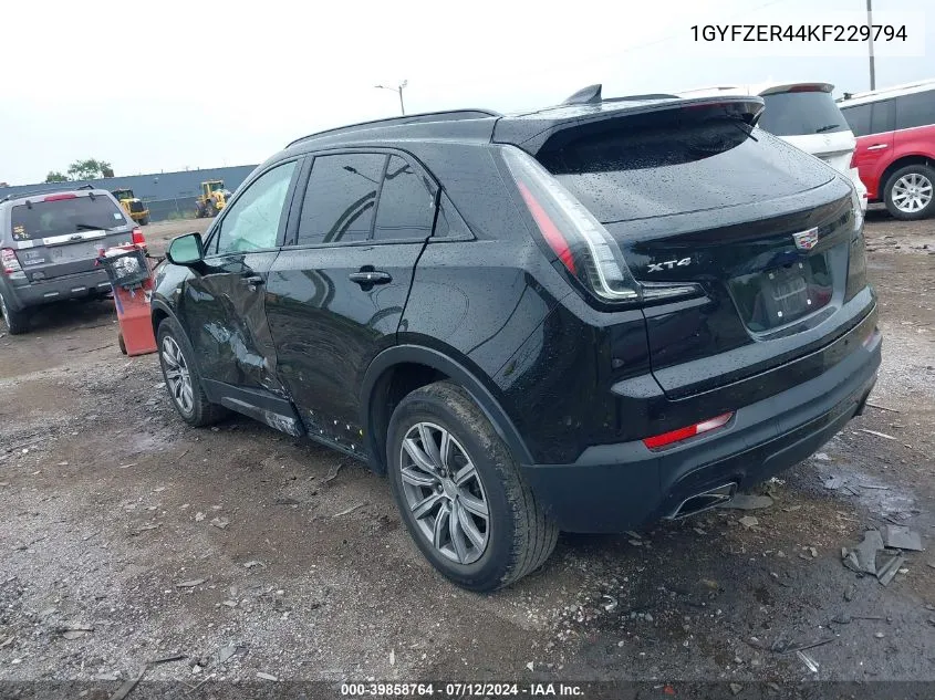 1GYFZER44KF229794 2019 Cadillac Xt4 Sport