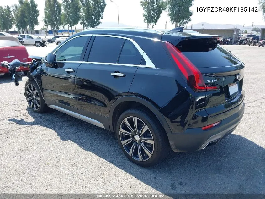 2019 Cadillac Xt4 Premium Luxury VIN: 1GYFZCR48KF185142 Lot: 39951434