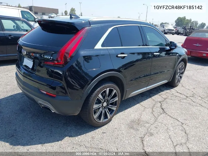 1GYFZCR48KF185142 2019 Cadillac Xt4 Premium Luxury