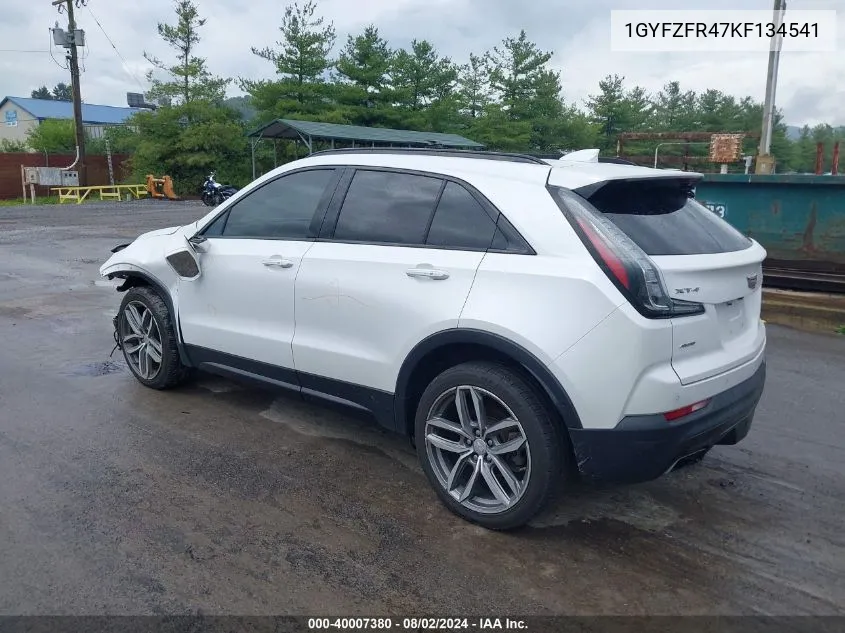 1GYFZFR47KF134541 2019 Cadillac Xt4 Sport