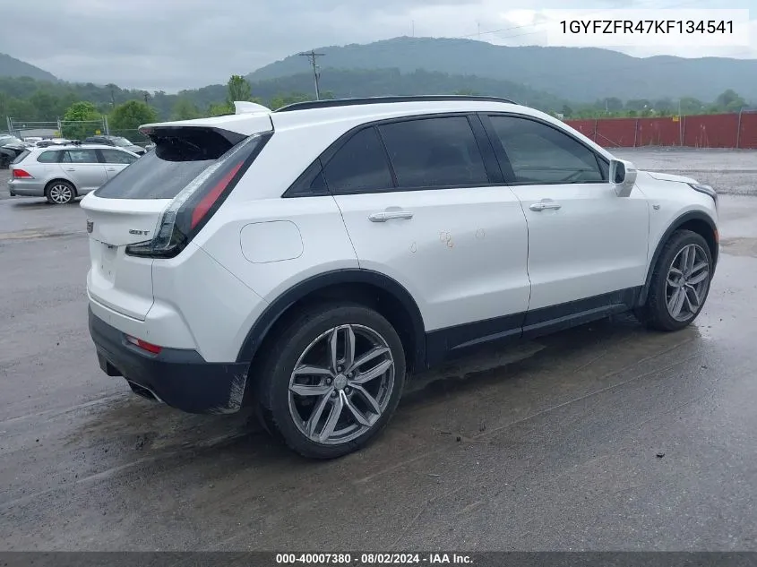 1GYFZFR47KF134541 2019 Cadillac Xt4 Sport