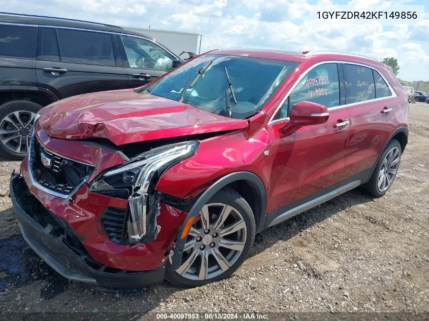 2019 Cadillac Xt4 Premium Luxury VIN: 1GYFZDR42KF149856 Lot: 40097953