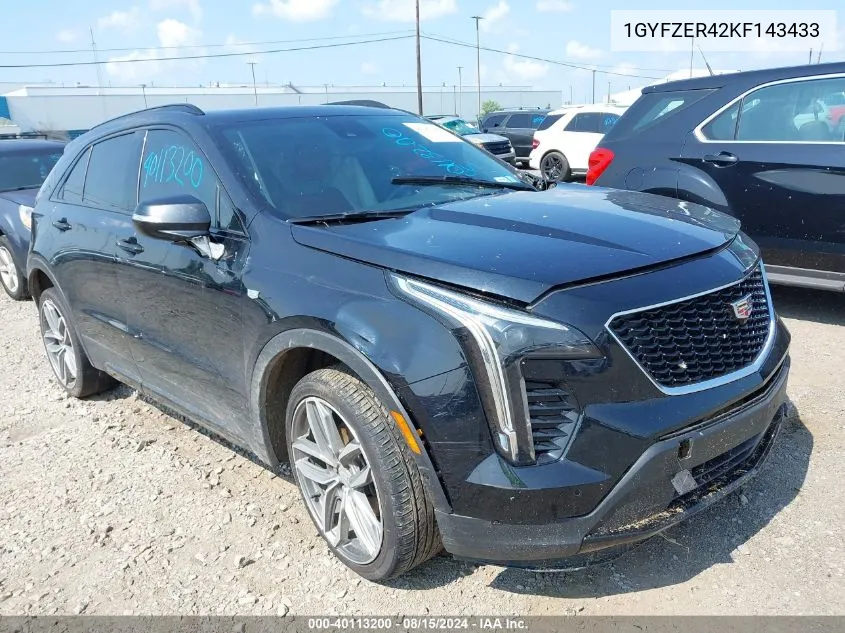 1GYFZER42KF143433 2019 Cadillac Xt4 Sport