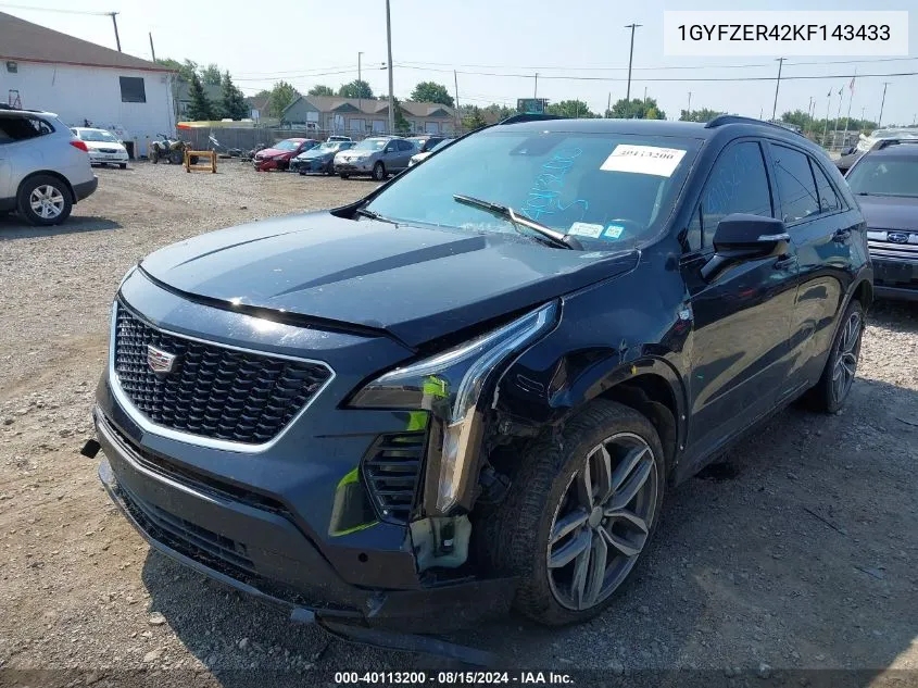 2019 Cadillac Xt4 Sport VIN: 1GYFZER42KF143433 Lot: 40113200