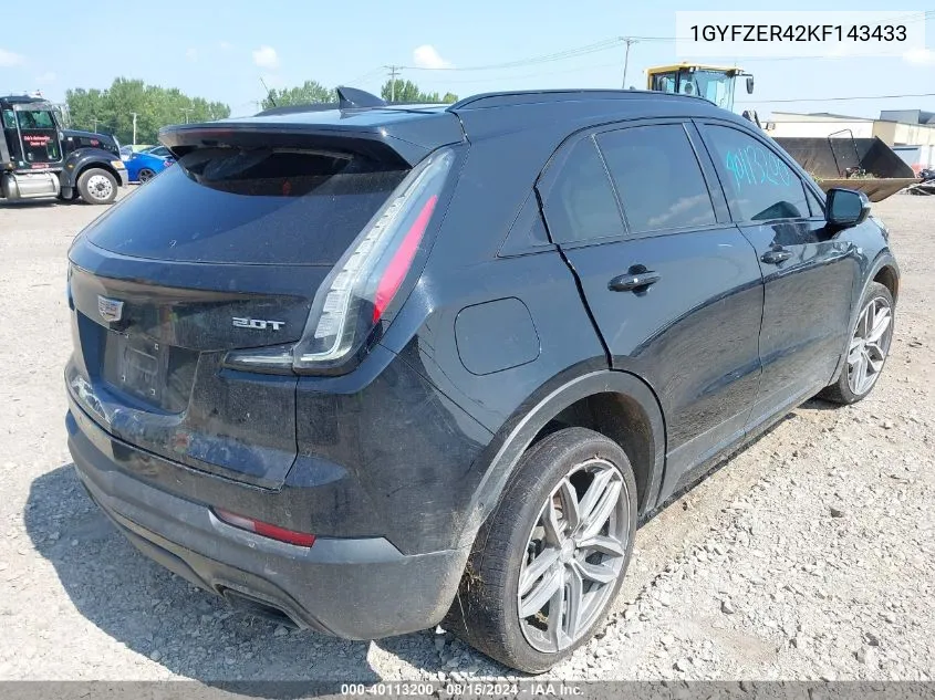 1GYFZER42KF143433 2019 Cadillac Xt4 Sport