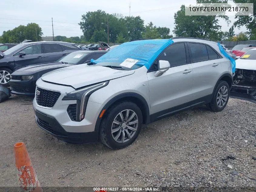 1GYFZER41KF218770 2019 Cadillac Xt4 Sport