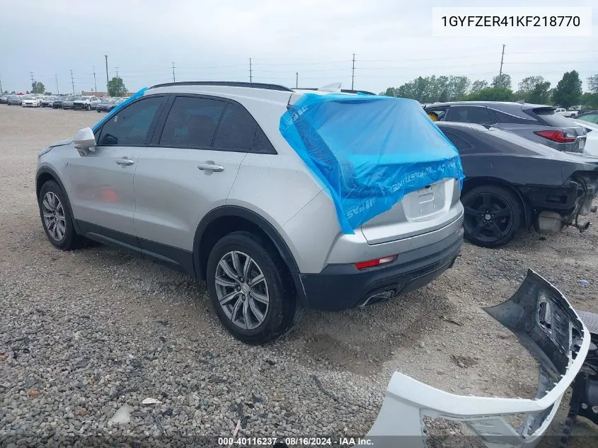 1GYFZER41KF218770 2019 Cadillac Xt4 Sport