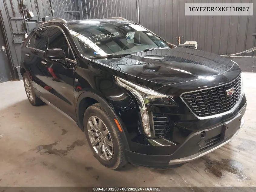 2019 Cadillac Xt4 Premium Luxury VIN: 1GYFZDR4XKF118967 Lot: 40133250