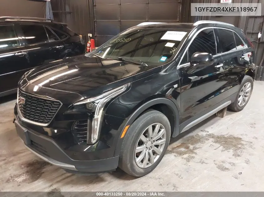 1GYFZDR4XKF118967 2019 Cadillac Xt4 Premium Luxury