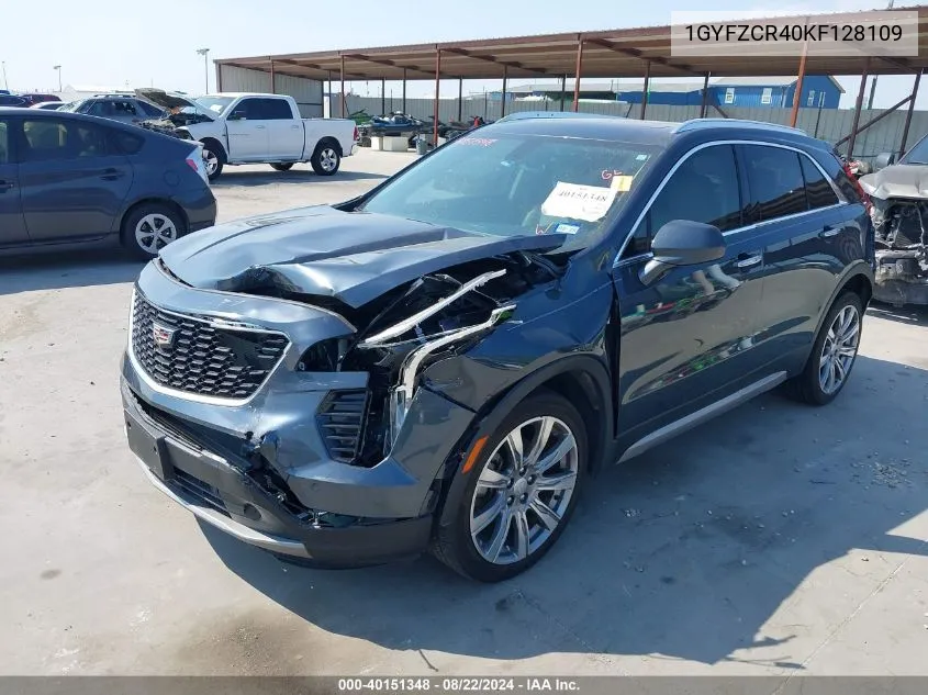 1GYFZCR40KF128109 2019 Cadillac Xt4 Premium Luxury