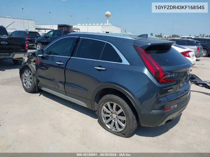 2019 Cadillac Xt4 Premium Luxury VIN: 1GYFZDR43KF168545 Lot: 40156691